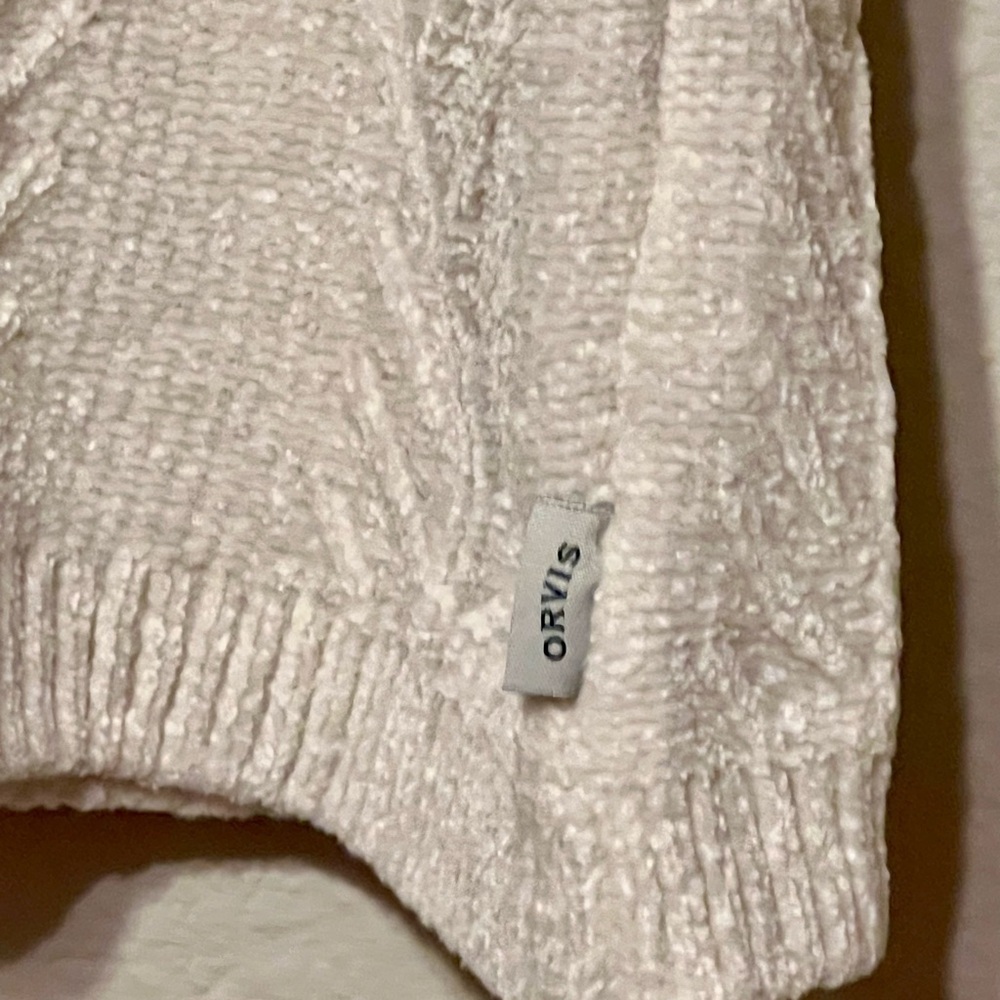 Orvis Women’s Soft Cream Textured Sweater- Size Small - Picture 8 of 11